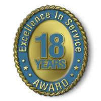 Excellence in Service - 18 Year Award